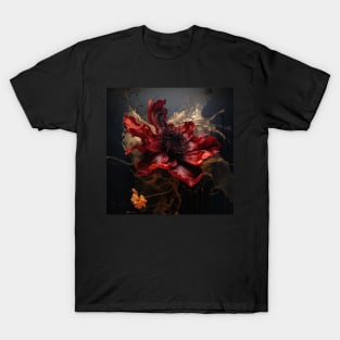 Luxury Glamorous Flower Fluid Abstract T-Shirt